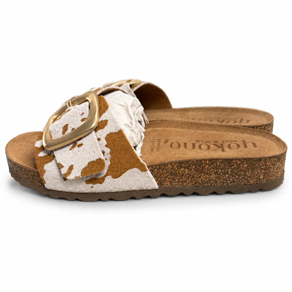 Sandalias Yokono Jerba-114 blanco y beige — fondo blanco