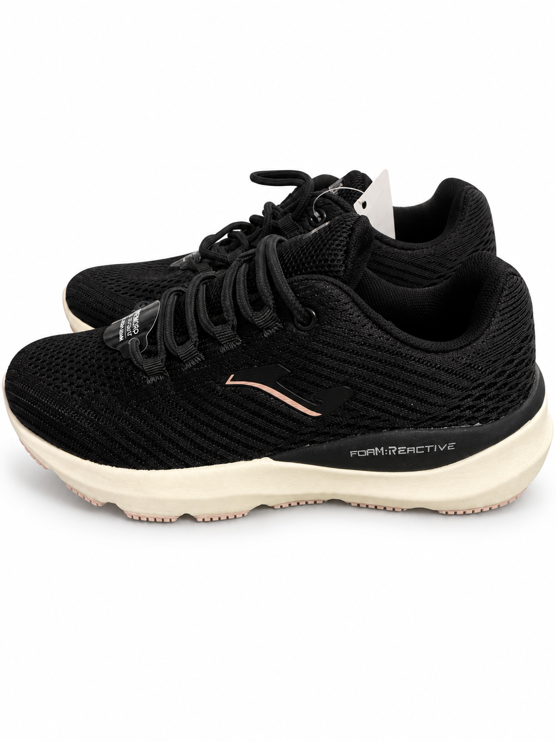 Joma Selene Lady 2301 negras con suela clara — fondo blanco