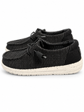 Zapatillas Hey Dude Wendy Stretch Sox negras con suela moteada talla 38 — vista del par