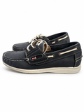 Náuticos Nuper 7830 azul marino con cordones claros talla 40 — vista del par