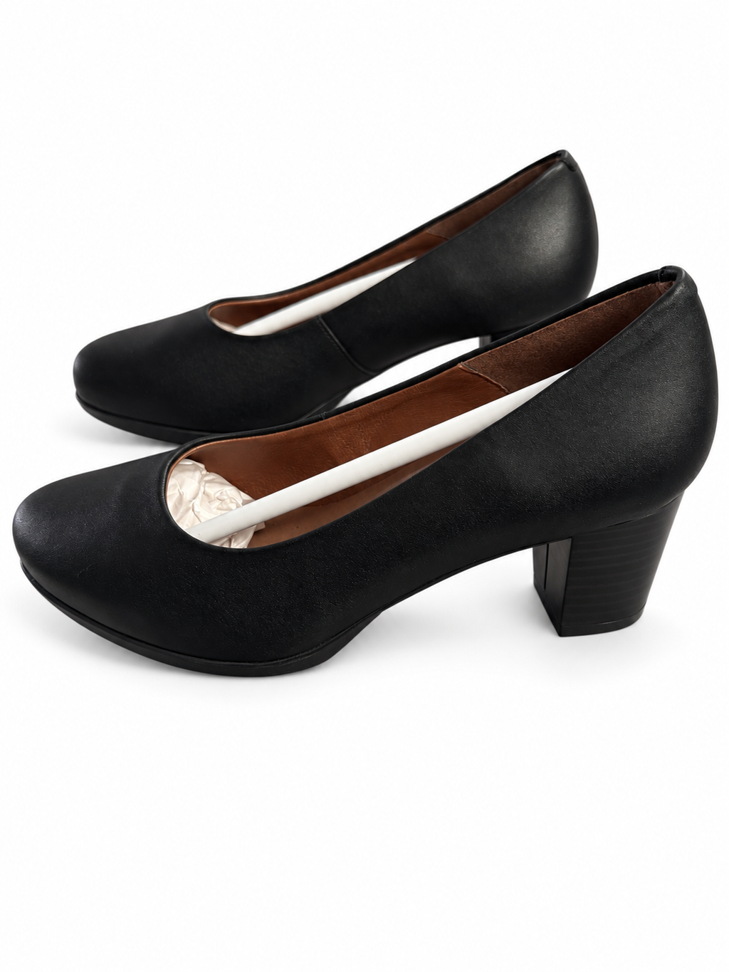 Zapatos de salón Chamby 4450 negros de tacón ancho talla 39 — vista del par