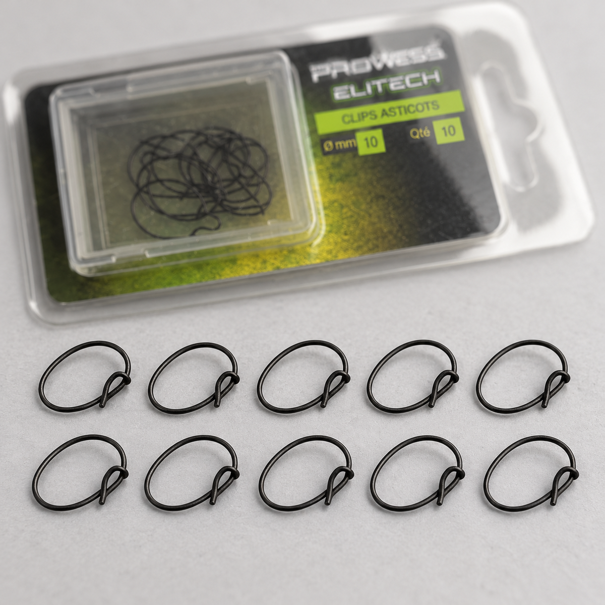 Detalle de diez Prowess Elitech Clips Asticots Ø 10 mm