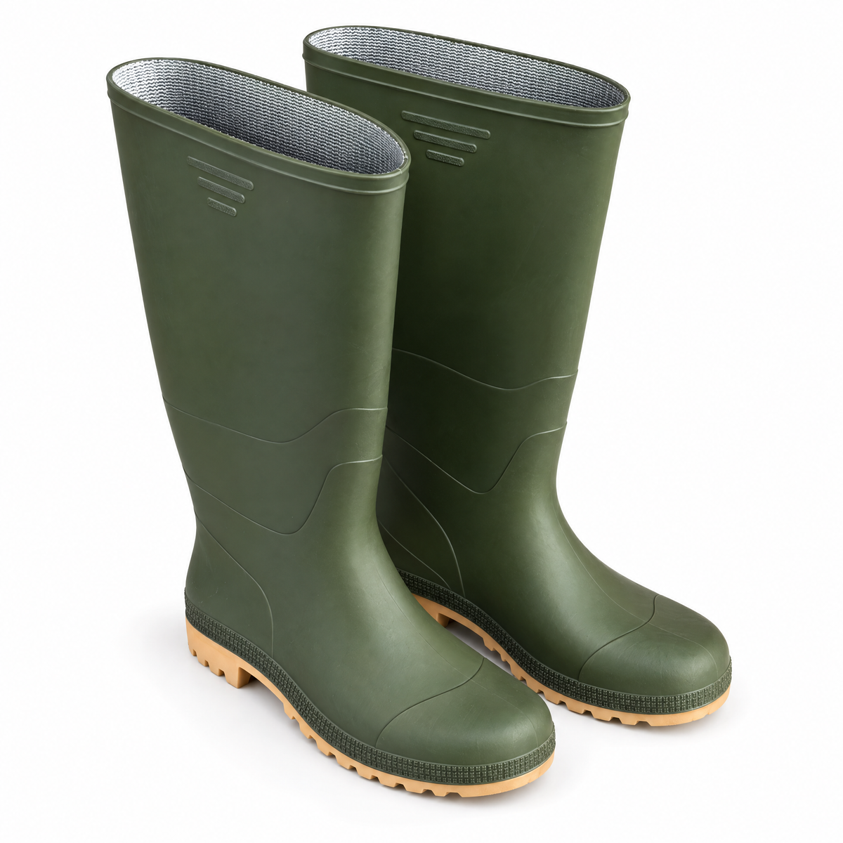 Botas de Goma Verdes de Caña Alta — Talla 41