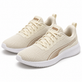 Zapatillas Puma 310797 beige con detalles dorados sobre fondo blanco