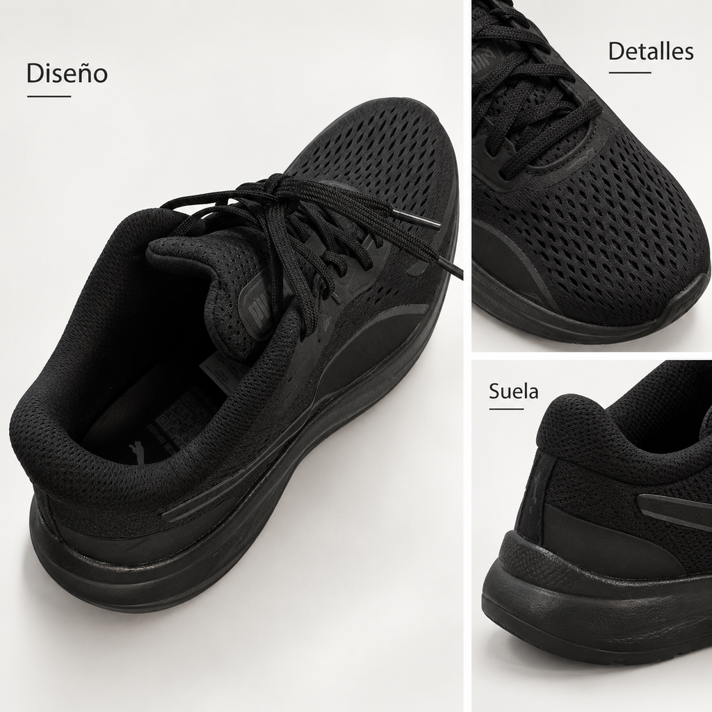 Zapatillas Puma 311730 Negras de Malla para Hombre - características