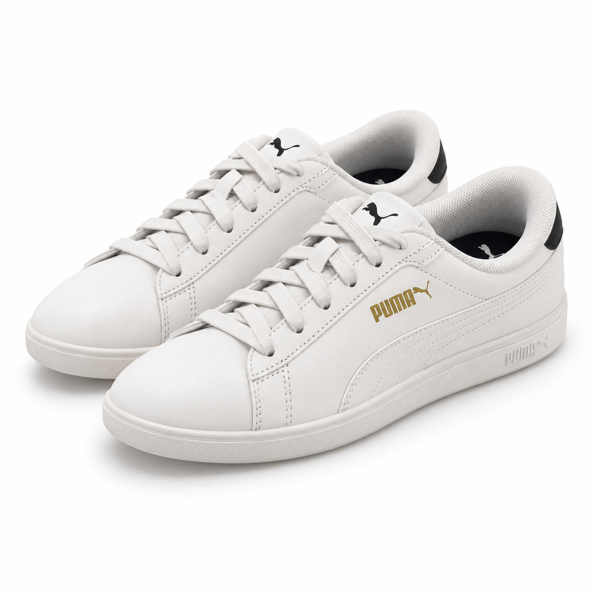 Zapatillas Puma Smash 3.0 390987-13 Blancas con Detalles Dorados Unisex - vista principal