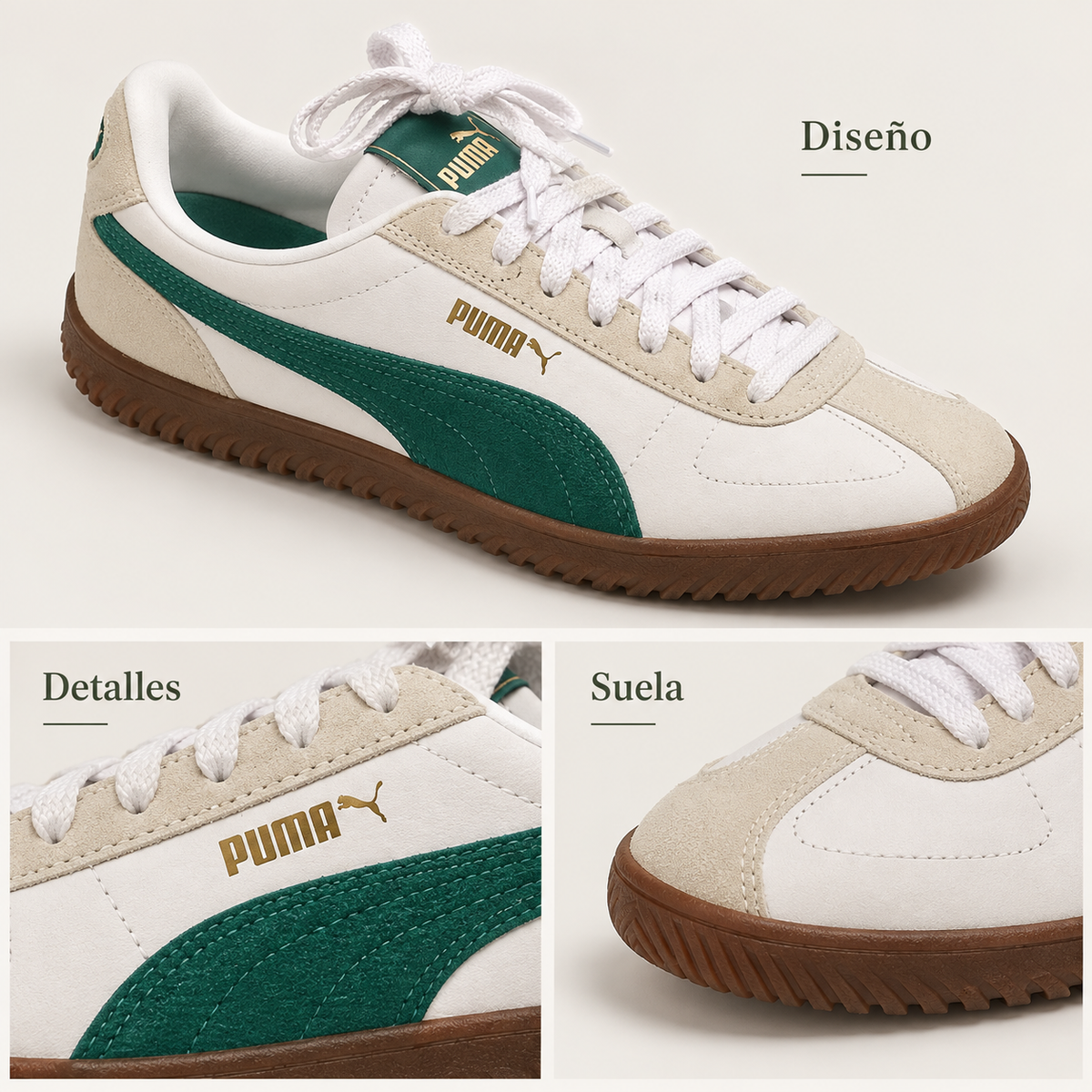 Zapatillas Puma Club Kayzer OG 402604 Blancas y Verdes Unisex - características