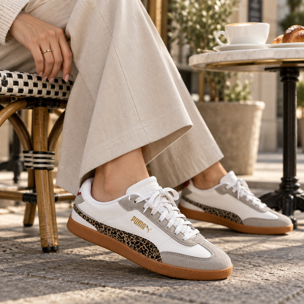 Zapatillas Puma Club II Era Animal 404313 Blancas y Grises Mujer - imagen lifestyle