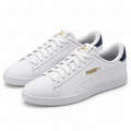 Zapatillas Puma Smash v2 L blancas, azul marino y dorado