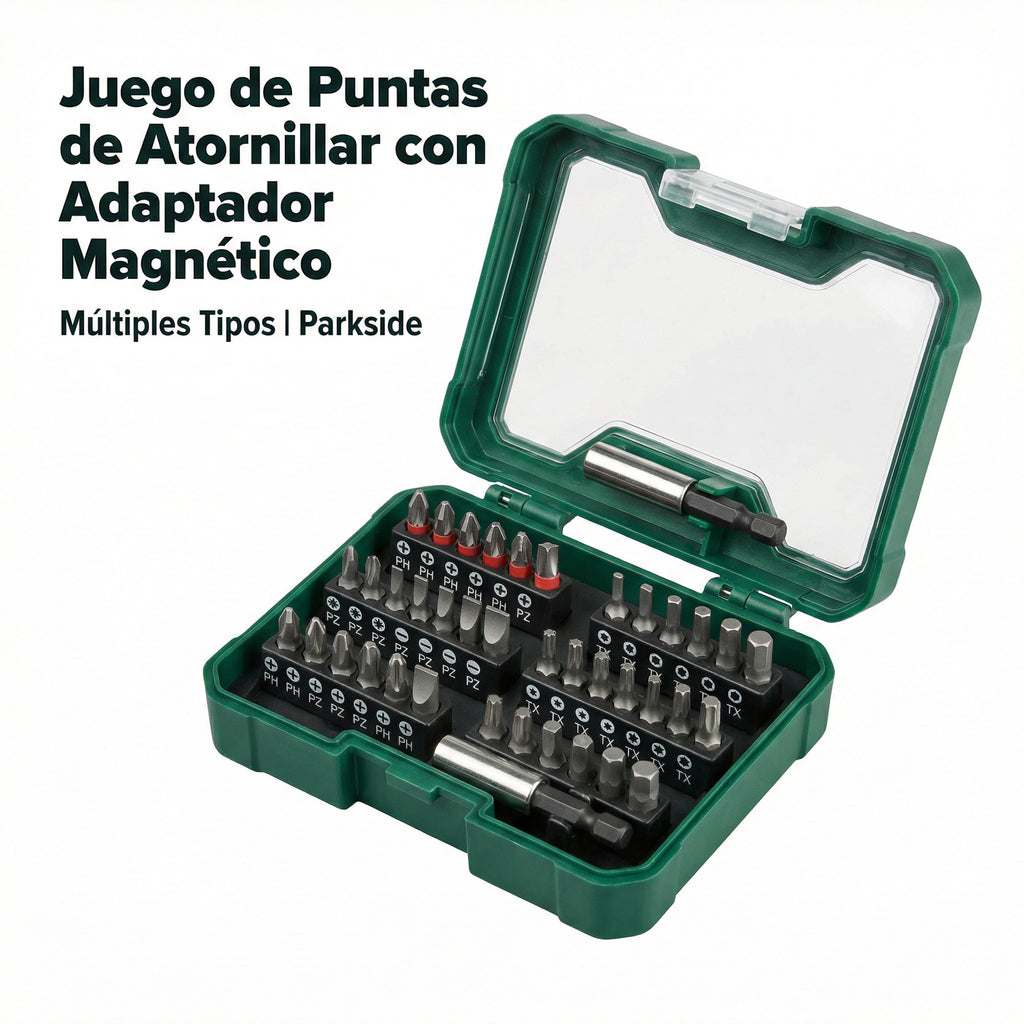 Juego de Puntas de Atornillar con Adaptador Magnético | Parkside
