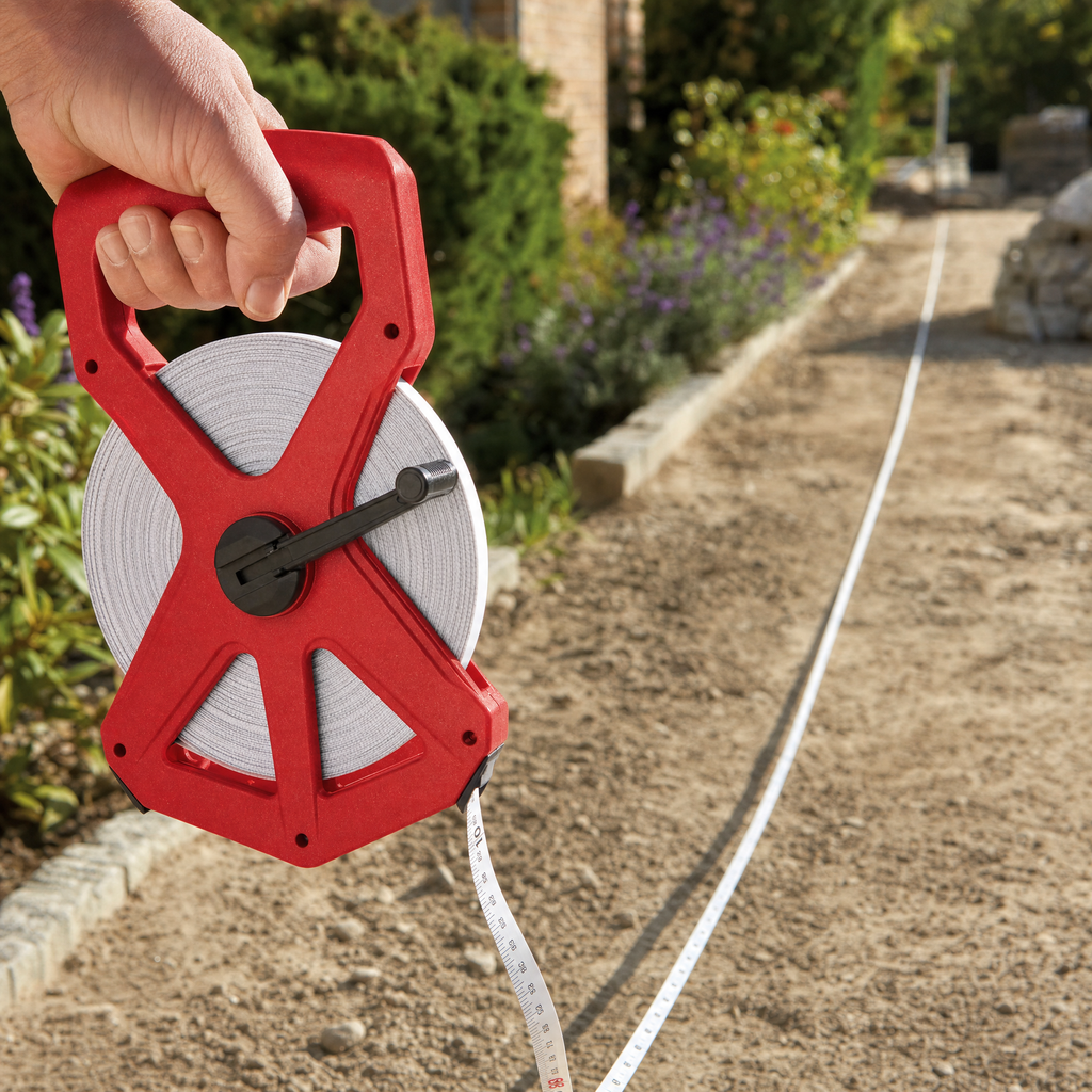 Cinta Métrica Parkside 50 m Roja con Manivela