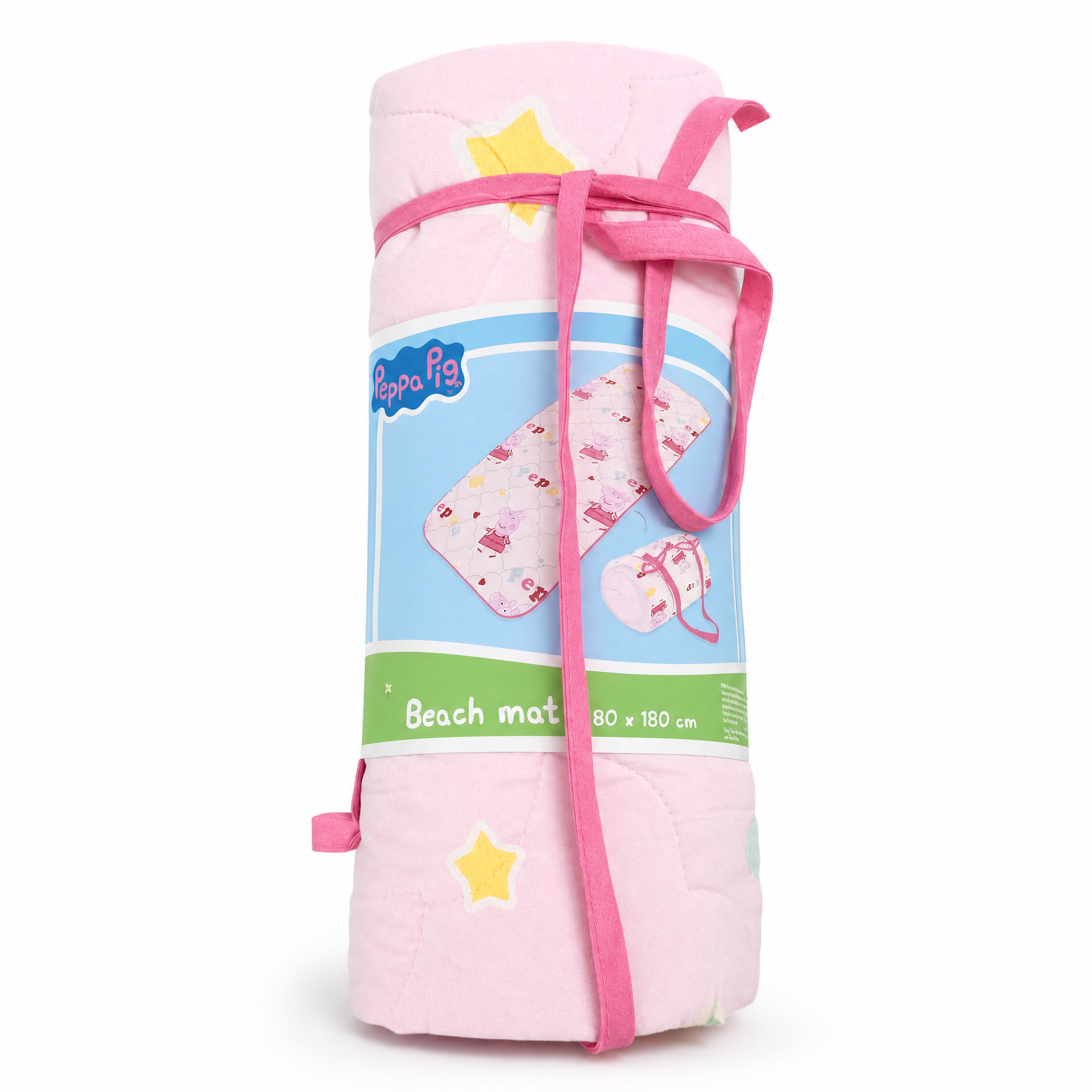 Peppa Pig esterilla de playa infantil acolchada 80 × 180 cm con asas