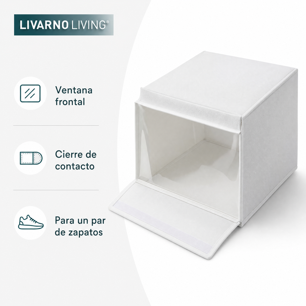 Livarno Living caja organizadora para zapatos con ventana frontal
