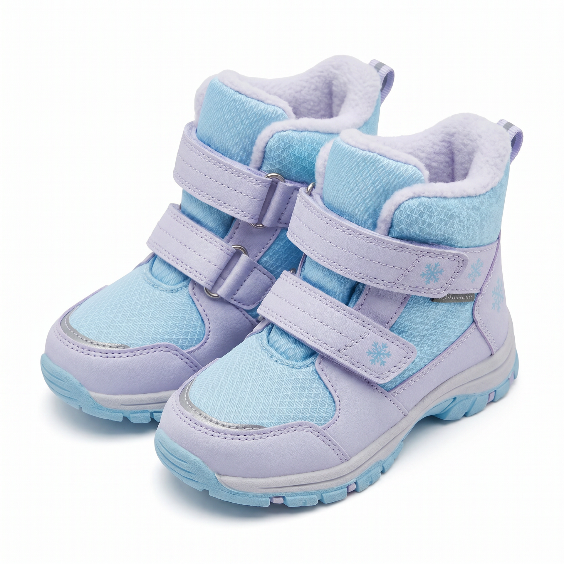 Botas Térmicas Lily & Dan Azul Celeste/Lila — Kleinkinder Thermostiefel