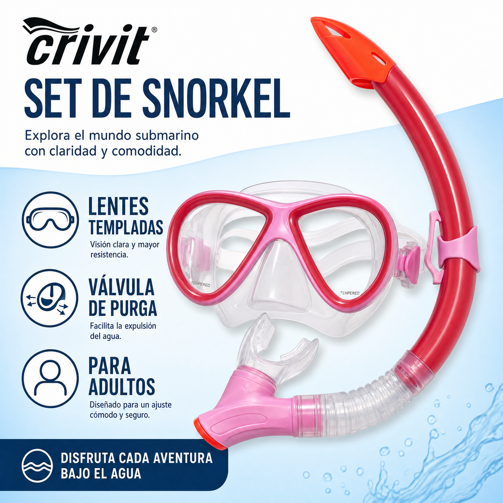 Crivit Set de snorkel para adultos
