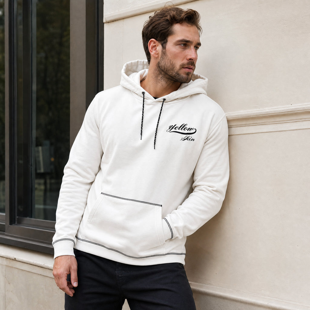 Sudadera Hombre Yellow Skin S/308 Blanco (Tallas XL, XXL)