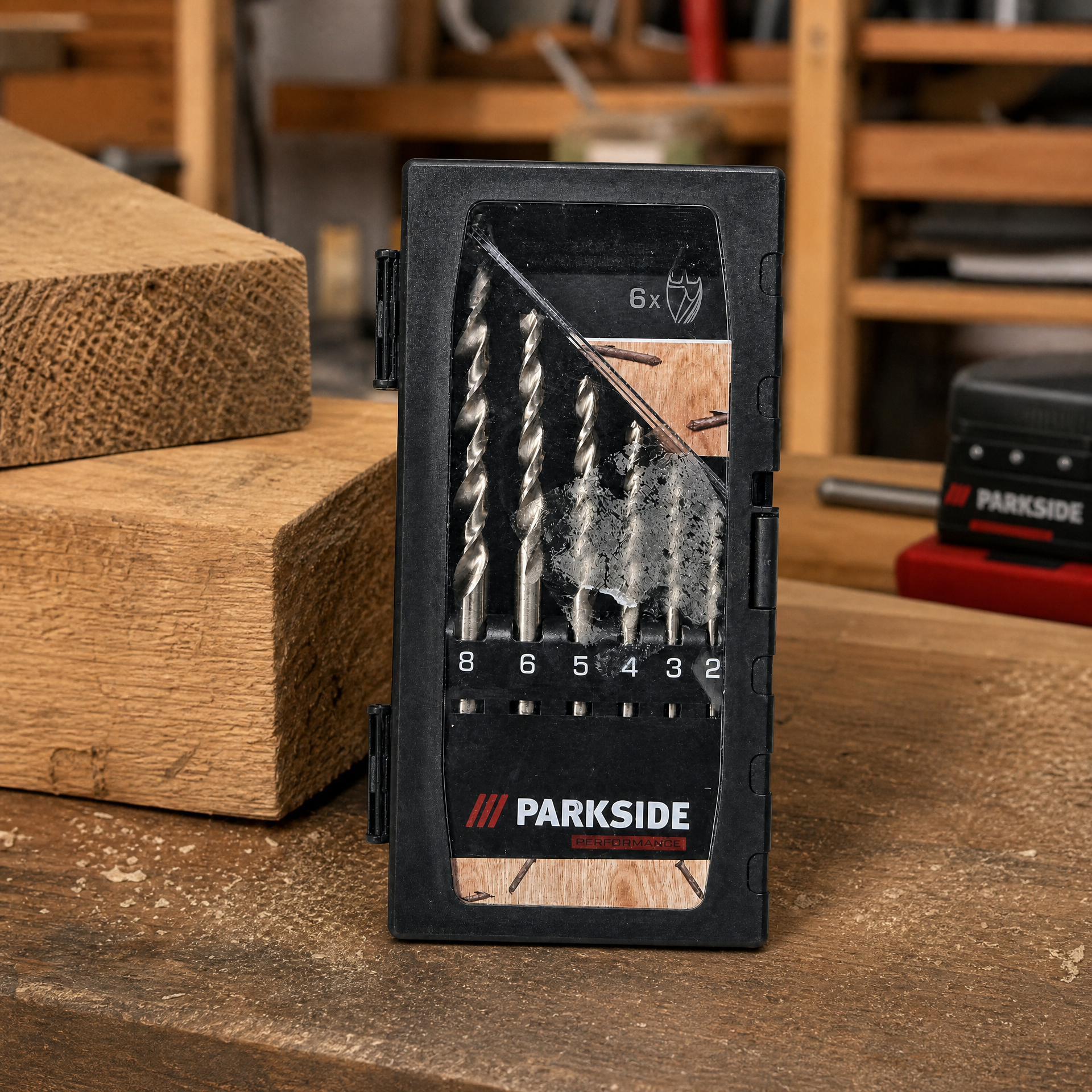 Parkside juego de brocas con estuche de diseño funcional