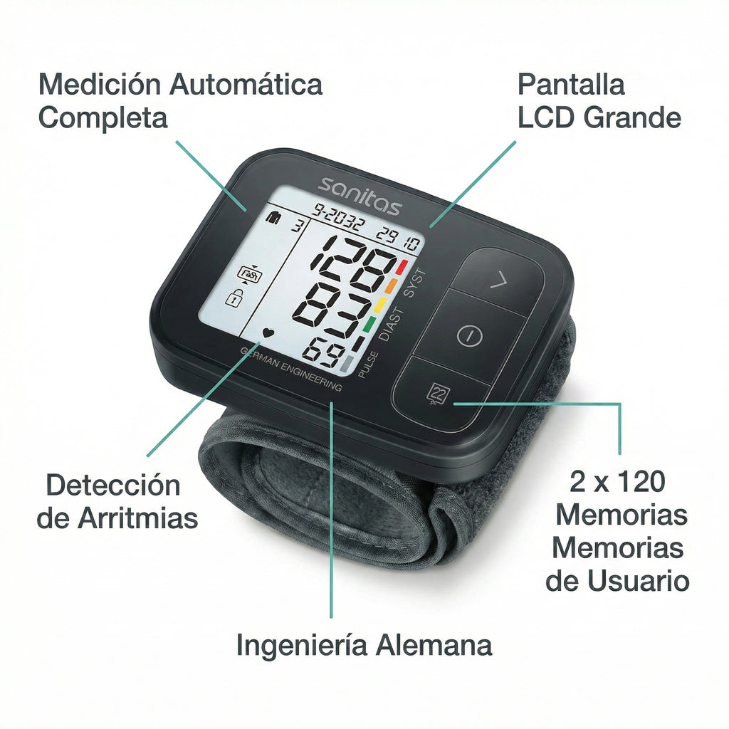 Tensiómetro de Muñeca Sanitas SBC 36
