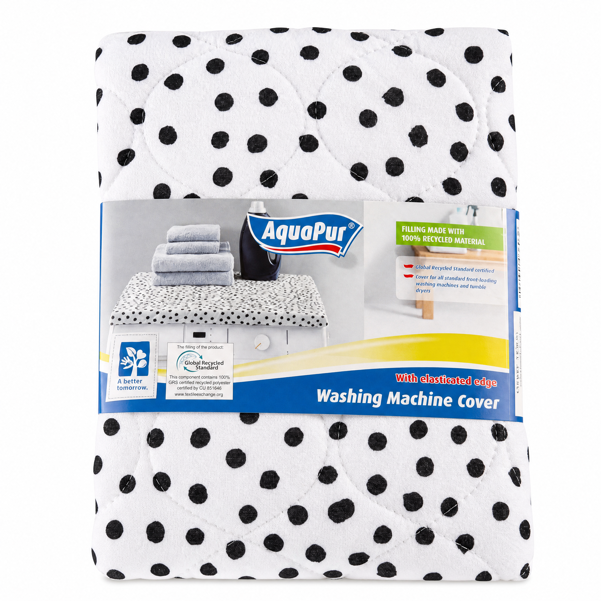 AquaPur Funda Lavadora Acolchada Topitos