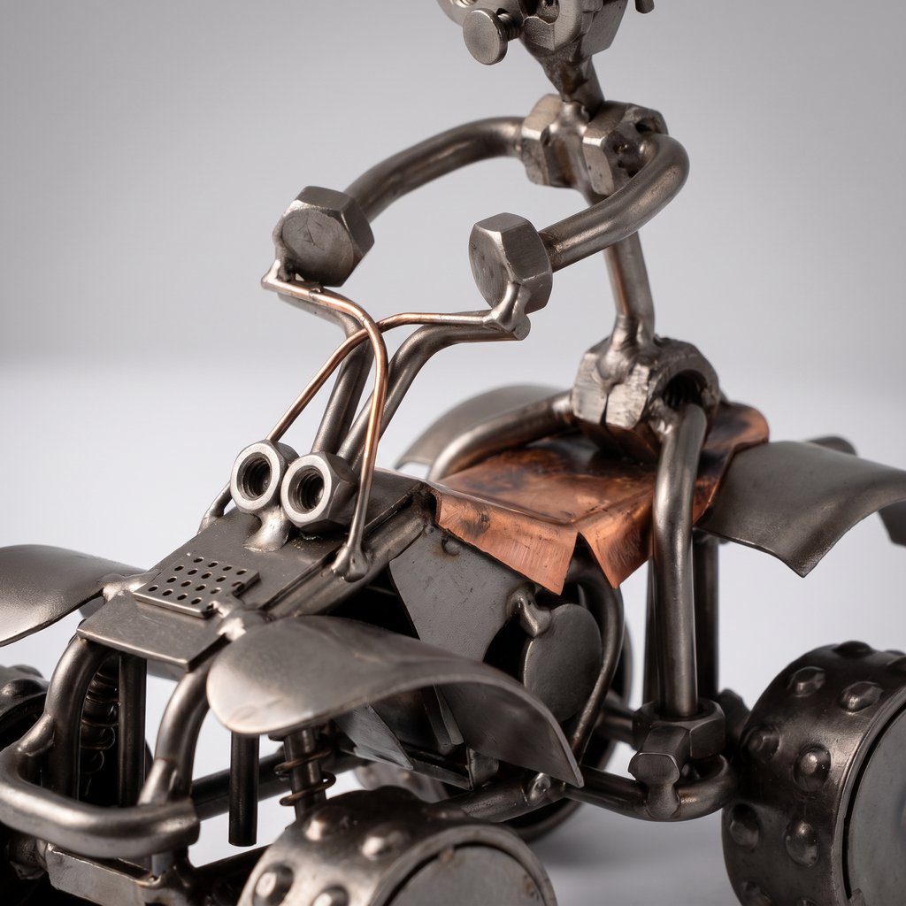 Figura artesanal quad - detalle artesanía