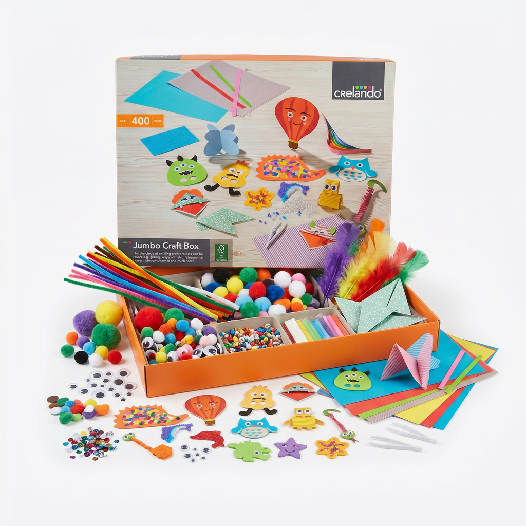 Caja Manualidades Jumbo Crelando — 400 Piezas