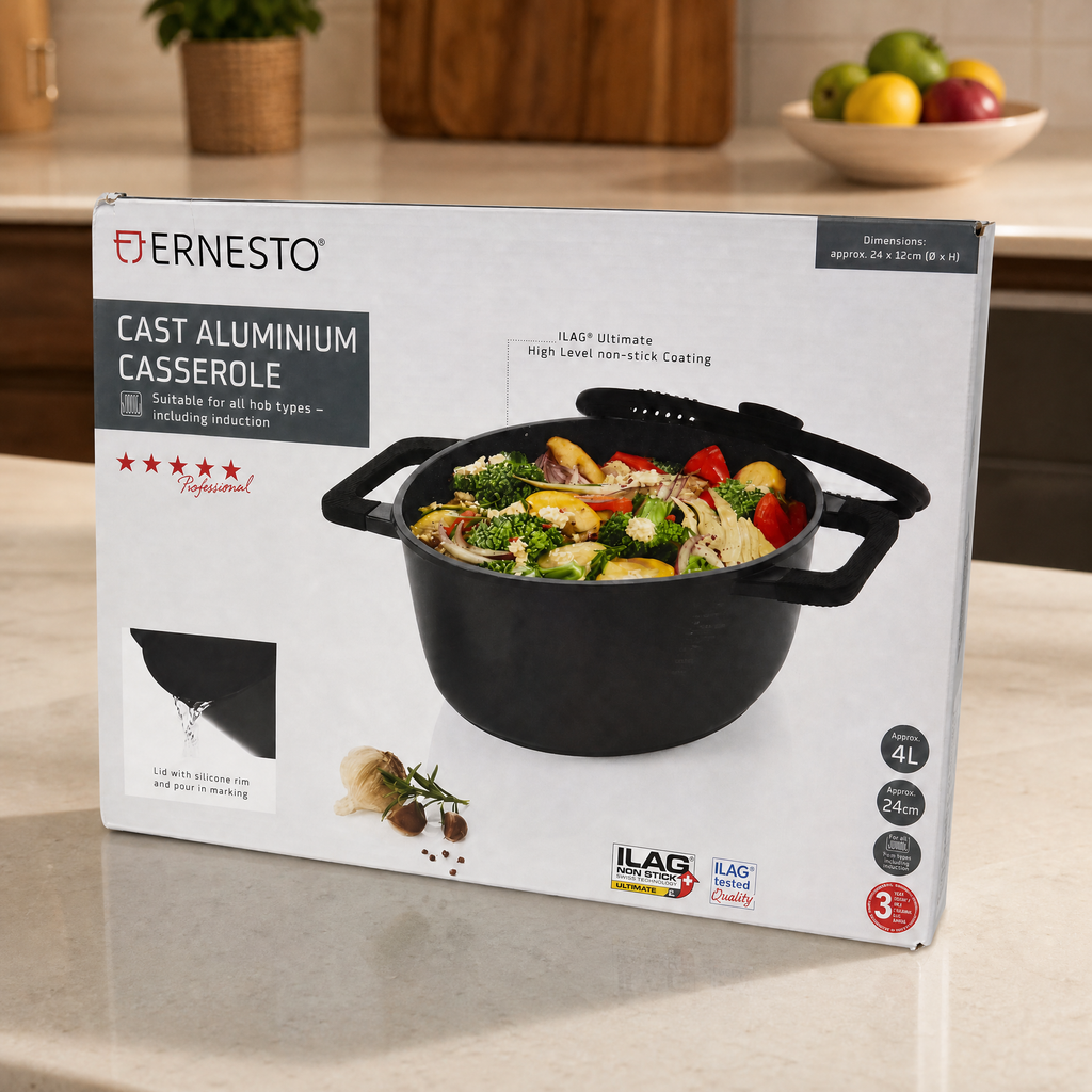 Cacerola Ernesto de aluminio fundido con superficie lisa