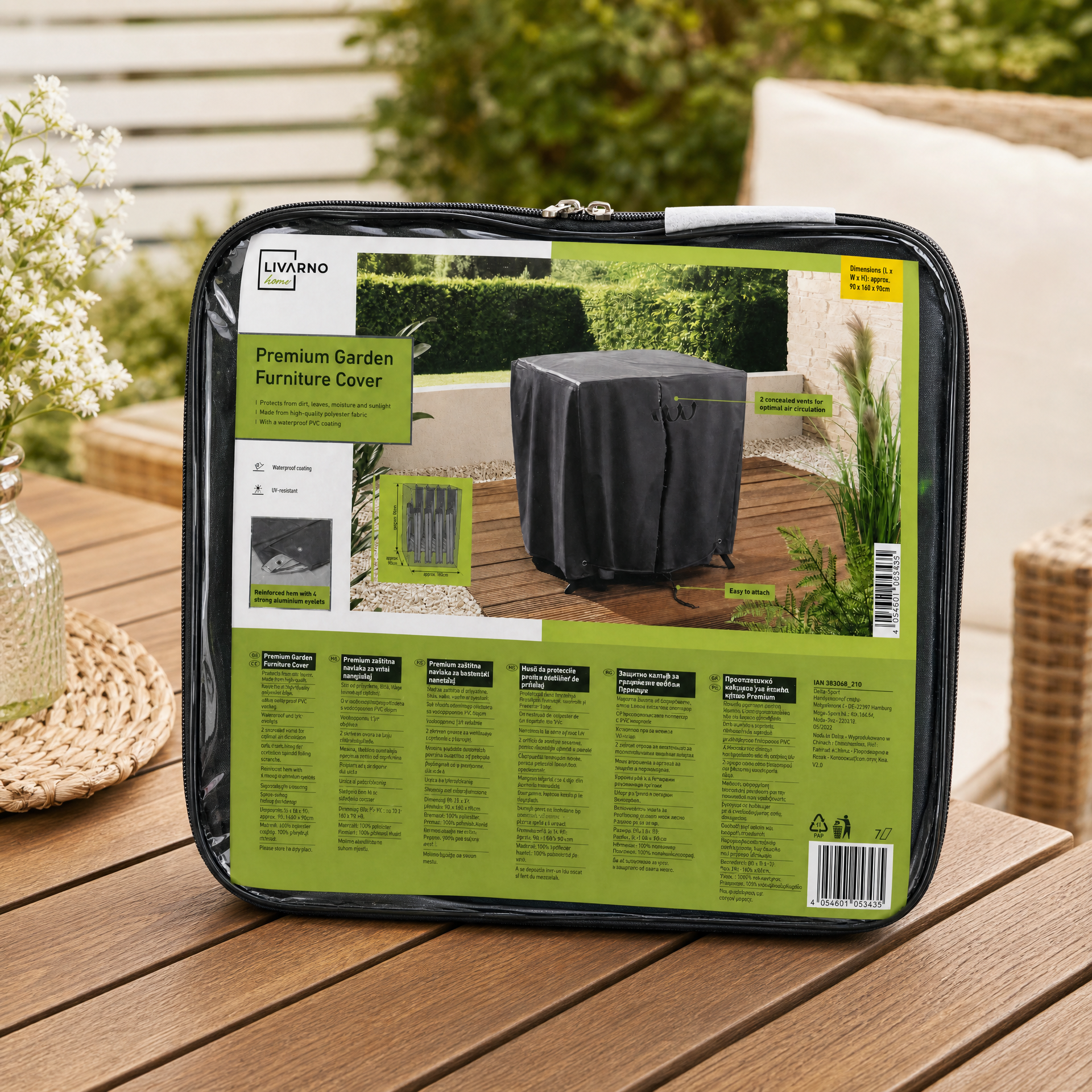 Livarno funda para mobiliario de jardín resistente con sistema de sujeción