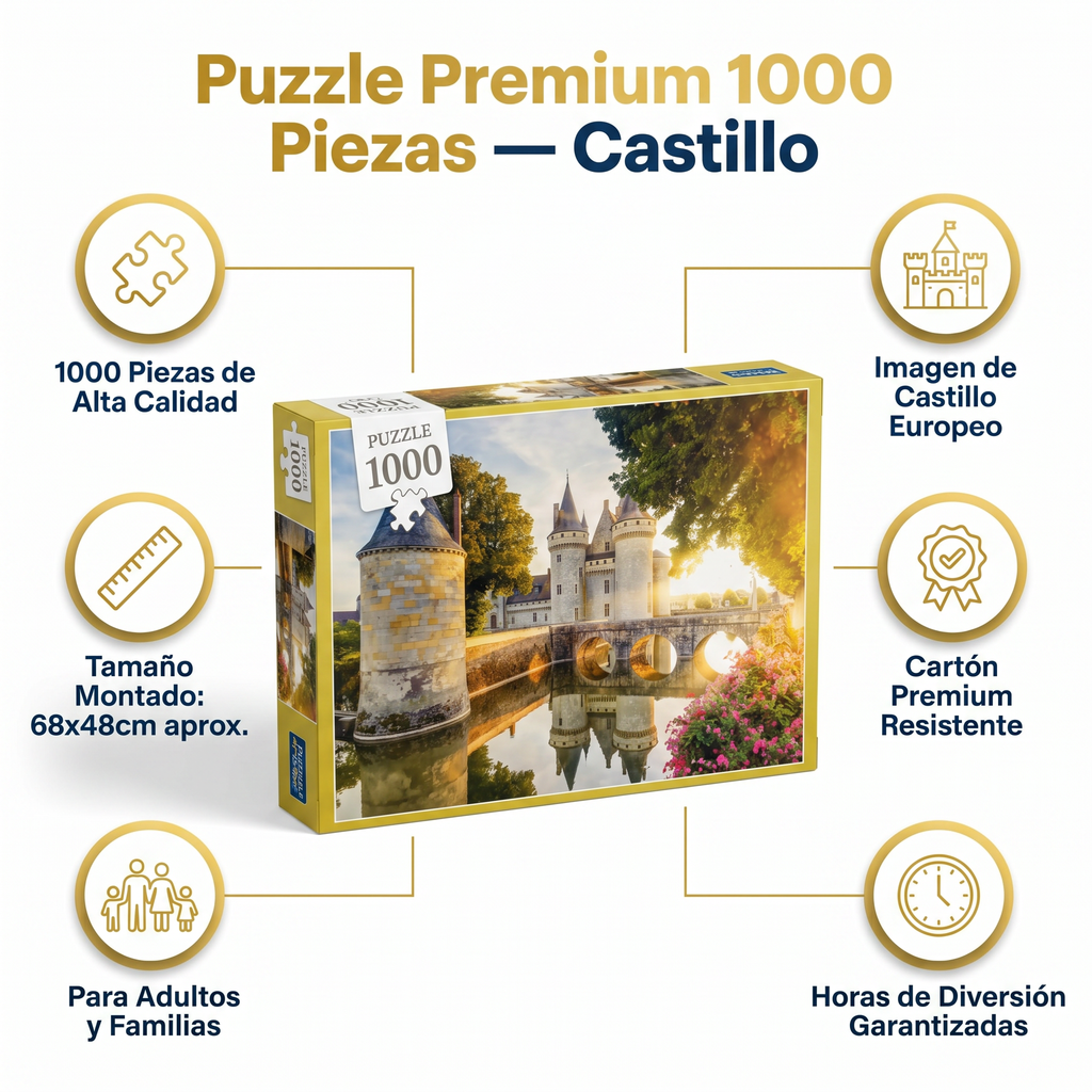 Puzzle Premium 1000 Piezas — Castillo Europeo