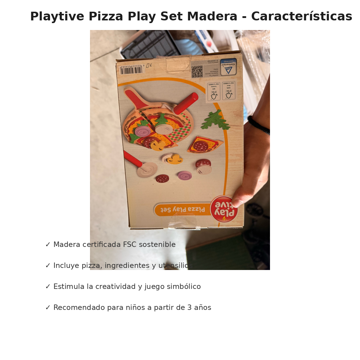 Playtive Pizza Play Set Madera