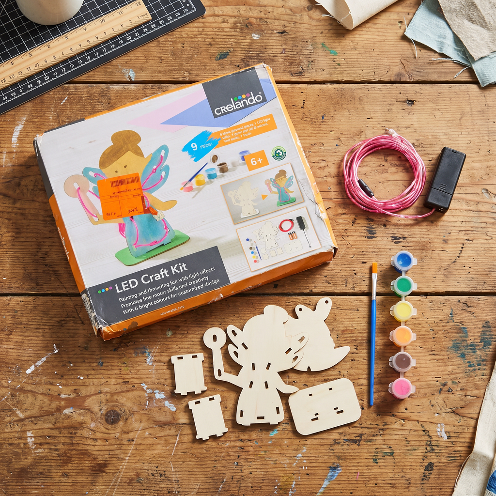 Crelando Kit Creativo LED Ángel de 9 Piezas — Embalaje Dañado
