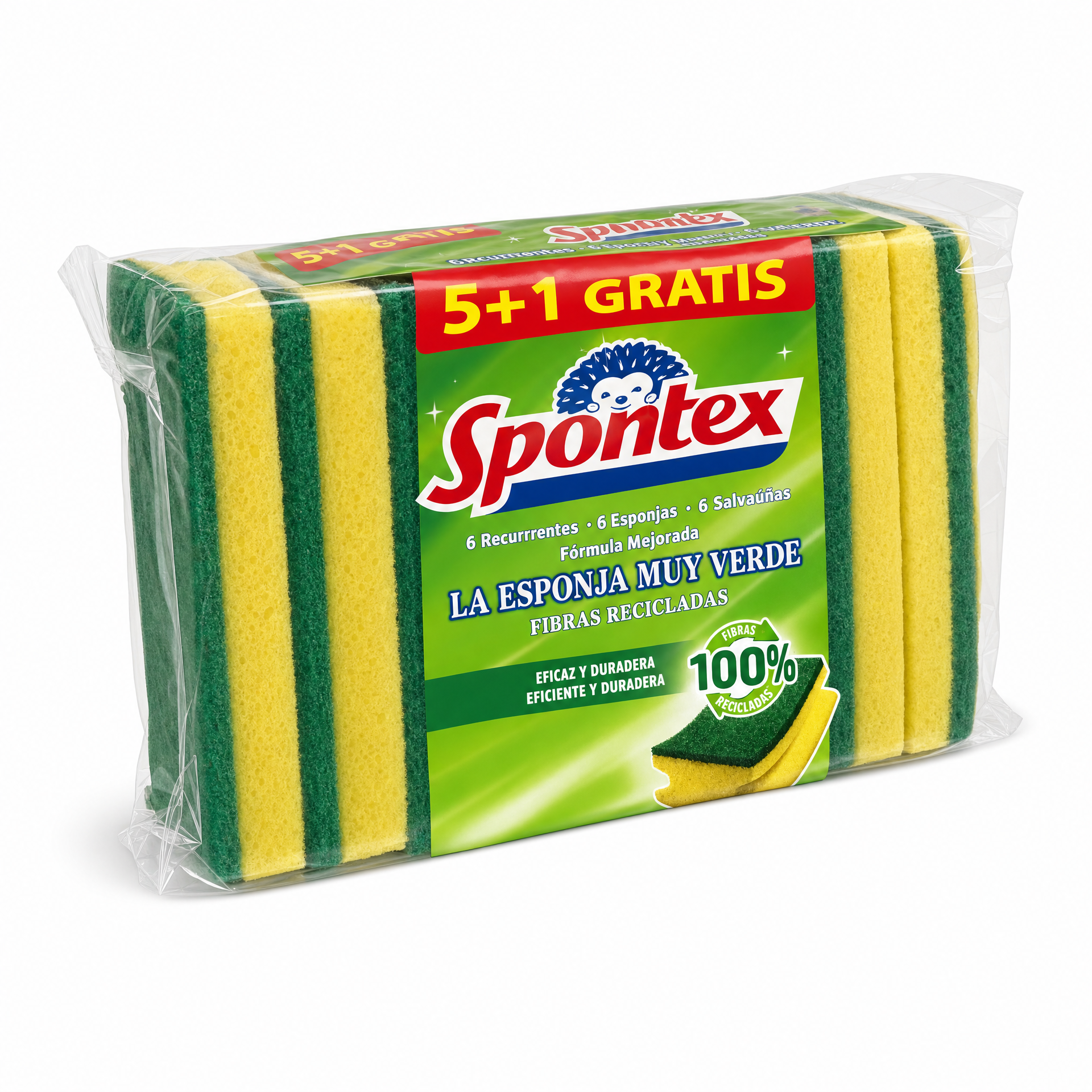 Spontex Estropajos Muy Verdes 6 Unidades (5+1)