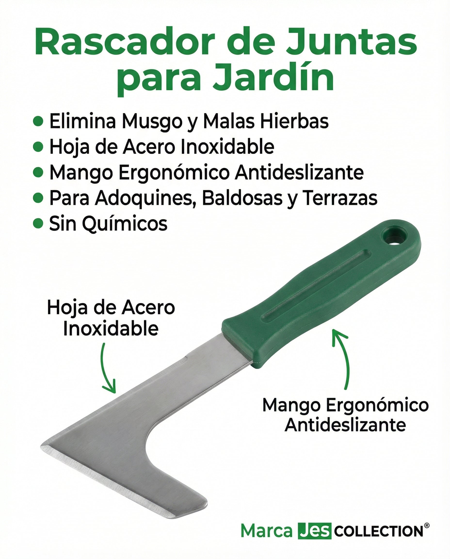 Rascador de Juntas para Jardín Elimina Musgo y Malas Hierbas | Jes Collection