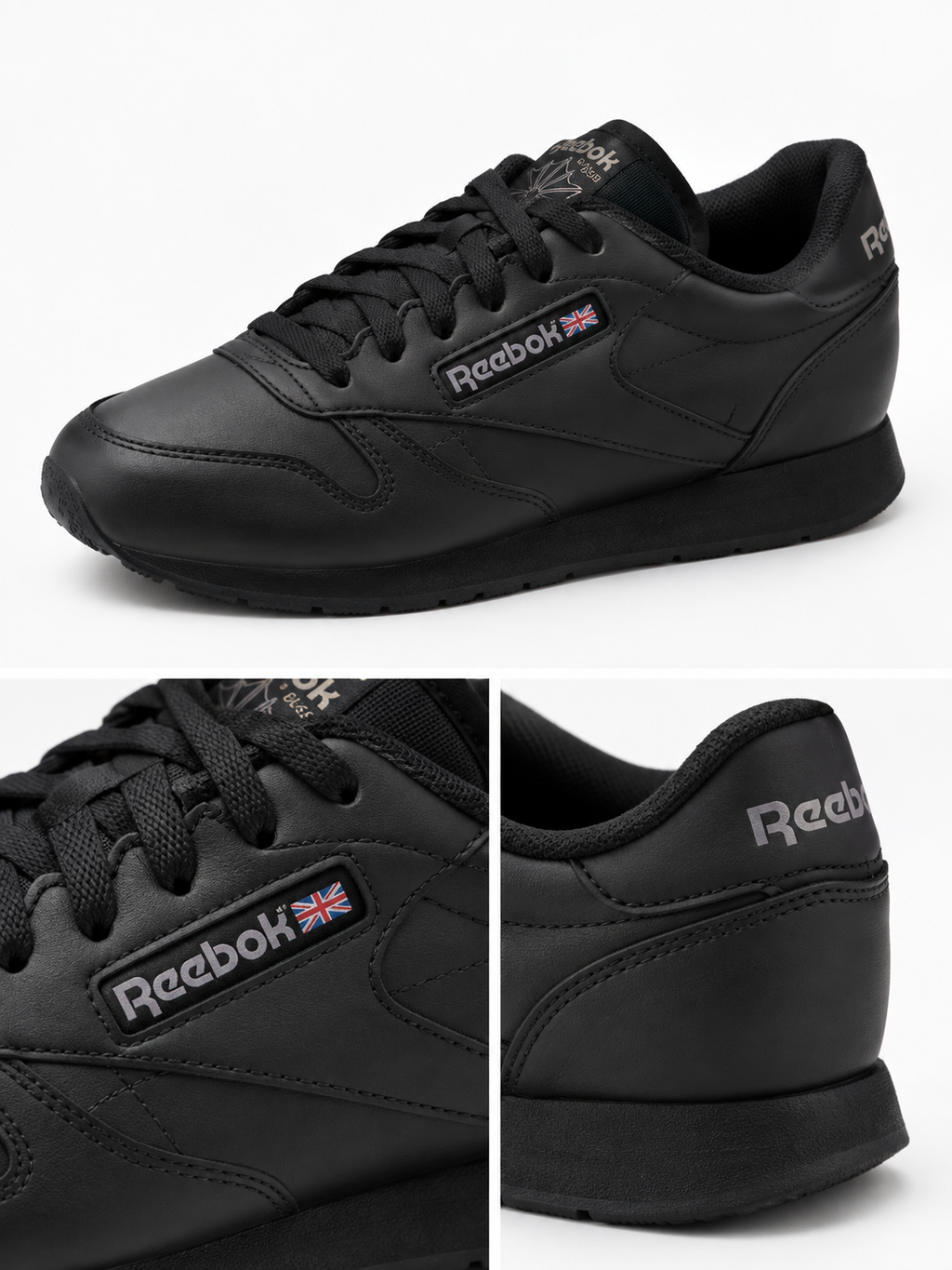 Zapatillas Reebok Classic Leather 16898 negras, detalles