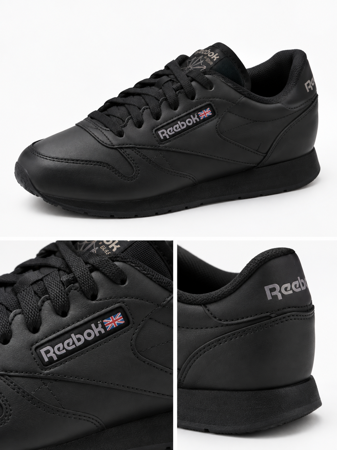 Zapatillas Reebok Classic Leather 16898 negras, detalles