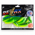 Relax señuelos verde lima con brillo rojo sobre fondo blanco
