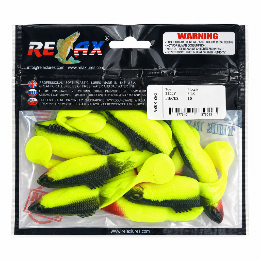 Relax DS3-S056 Black Silk · Señuelos blandos 10 uds
