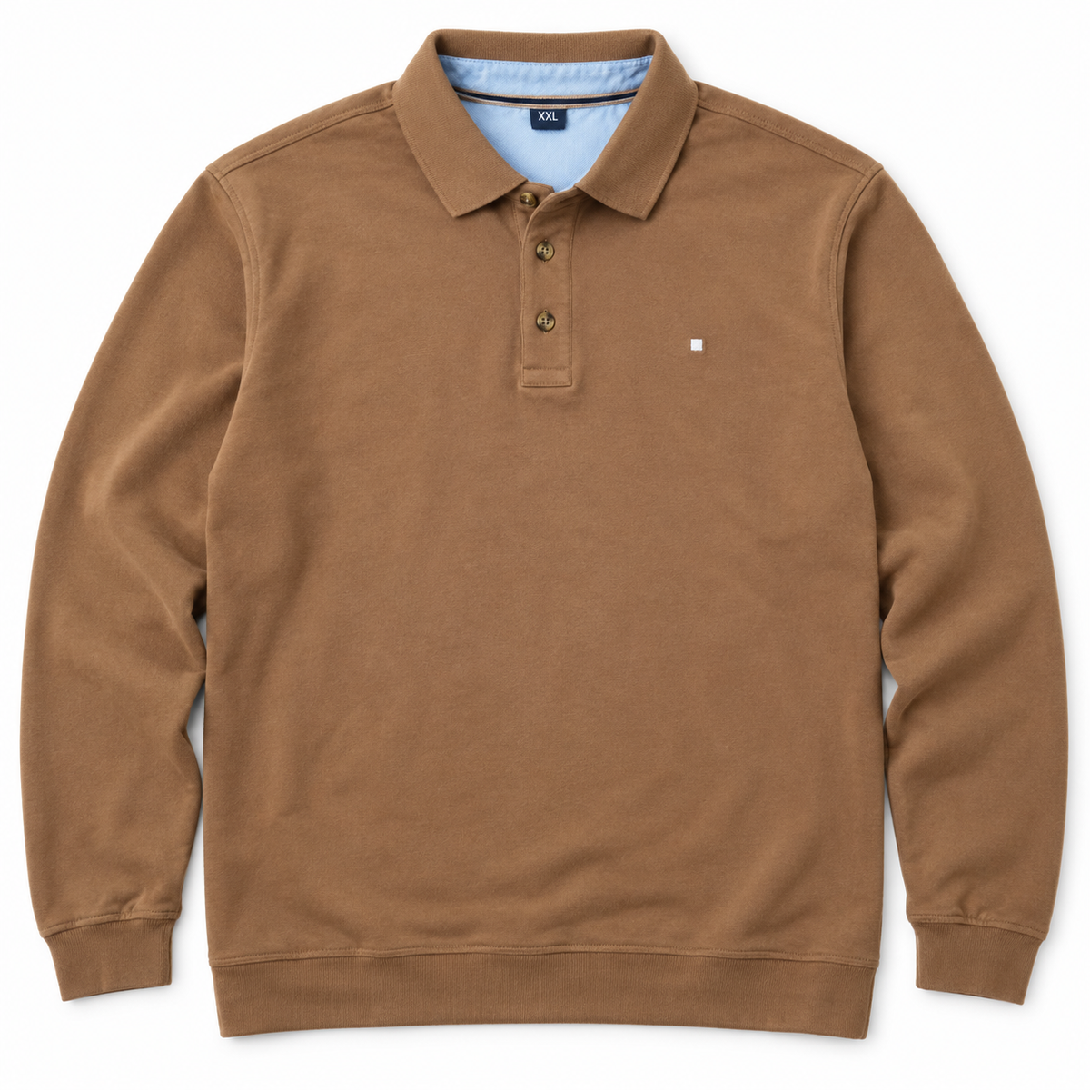 Polo Yellow Skin camel de manga larga, vista frontal