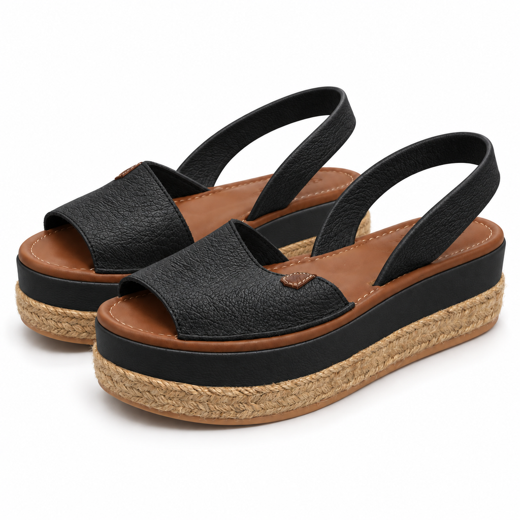 Sandalias Popa Rosario Sauvage negras - imagen principal
