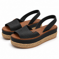 Sandalias Popa Rosario Sauvage negras - imagen principal