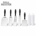 Grill Meister set de espátulas y utensilios para barbacoa con botes exprimidores