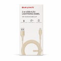 Bauhn Cable USB-A a Lightning 2 m resistente para carga y datos