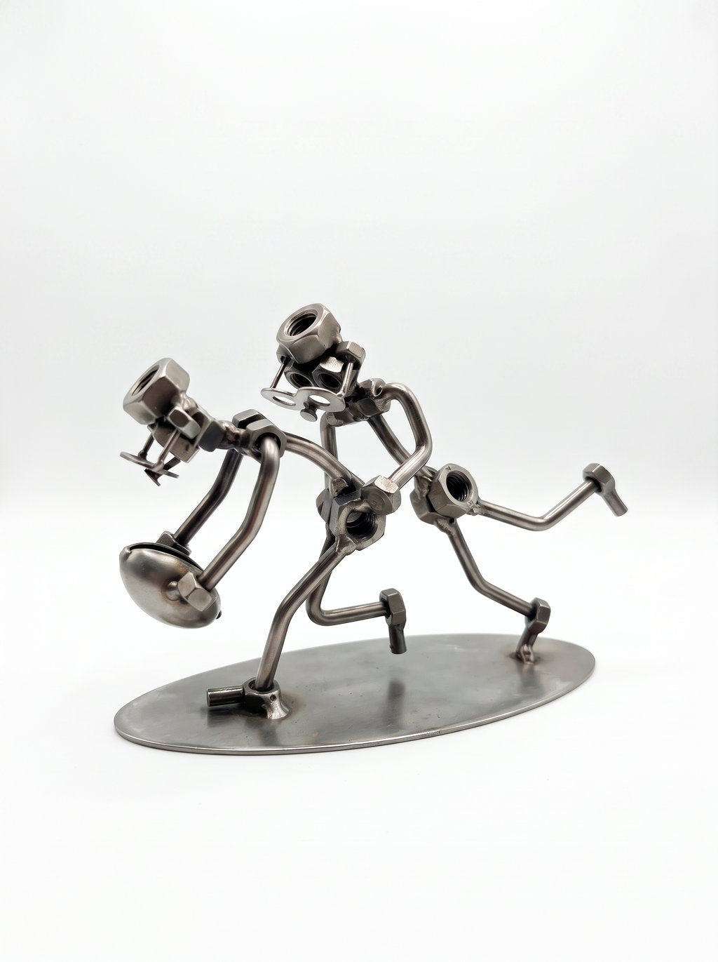 Figura Artesanal de Metal — Jugadores de Rugby