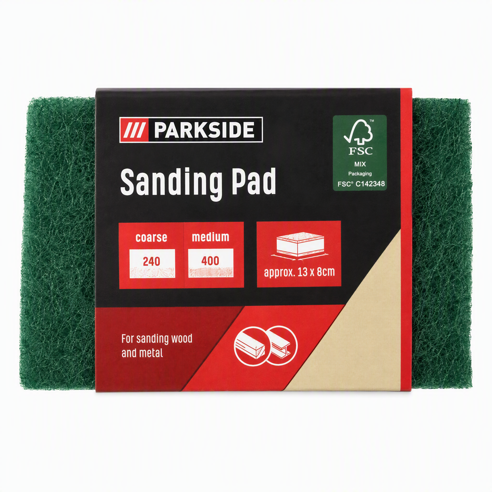 Parkside Almohadillas abrasivas para madera, metal y plástico con sistema autoadhesivo o velcro