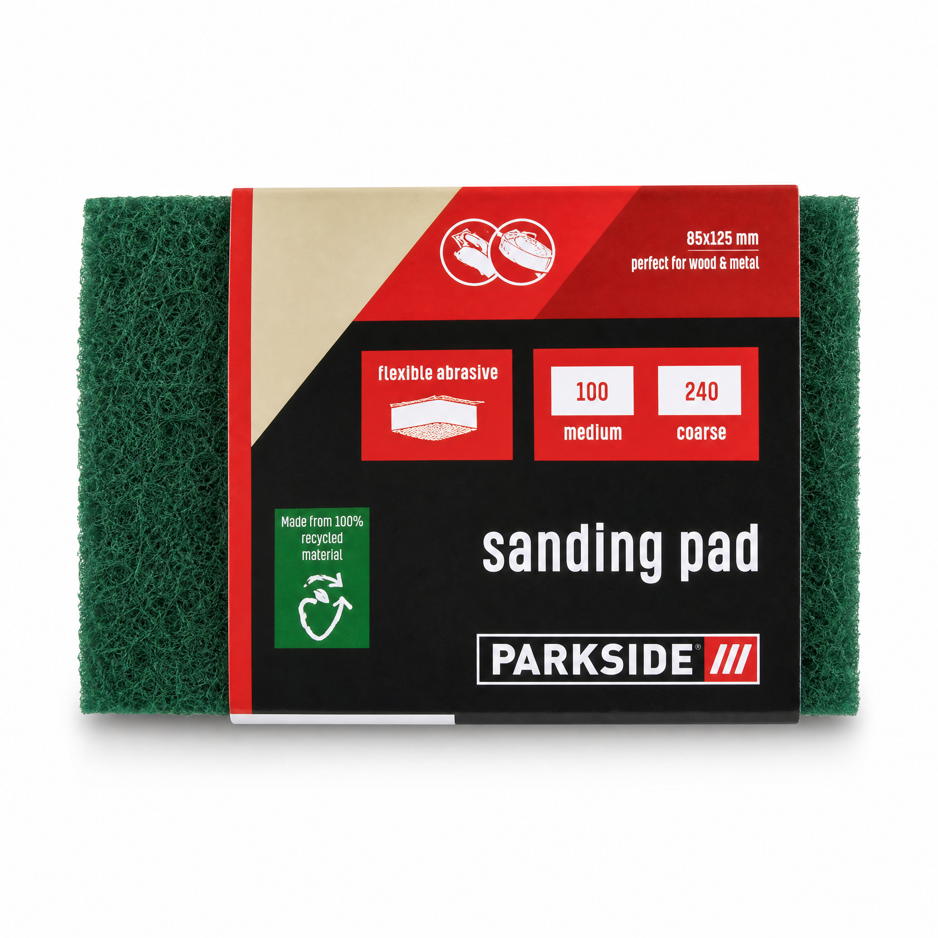 Parkside almohadilla de lijado verde