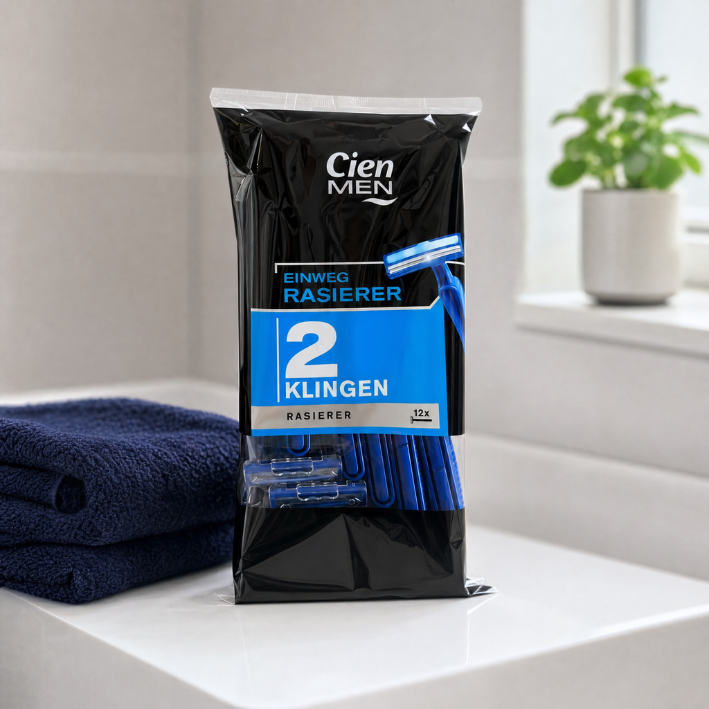 Pack Cien Men de cuchillas desechables en baño