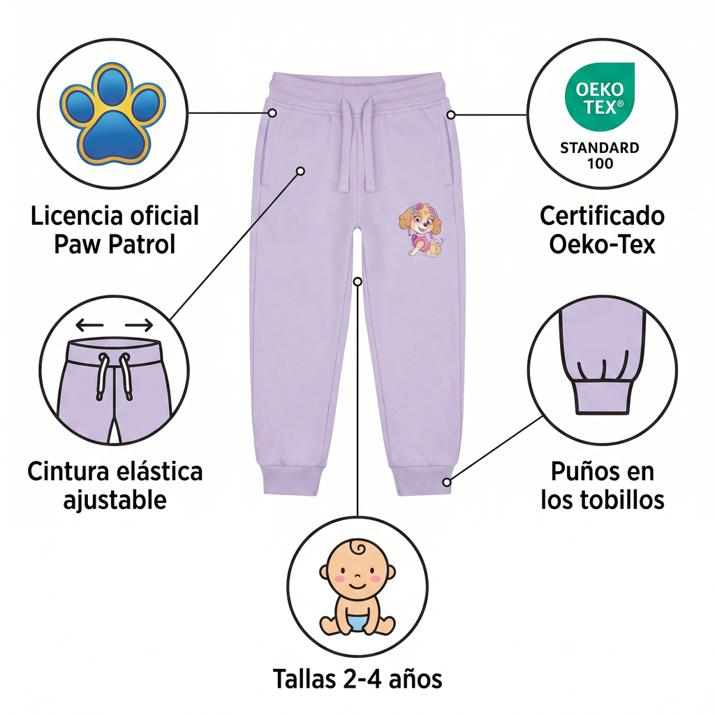 Pantalón Jogger Paw Patrol Lila Skye