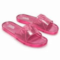 Sandalias Karl Lagerfeld transparentes rosas referencia 16207 talla 39 sobre fondo blanco