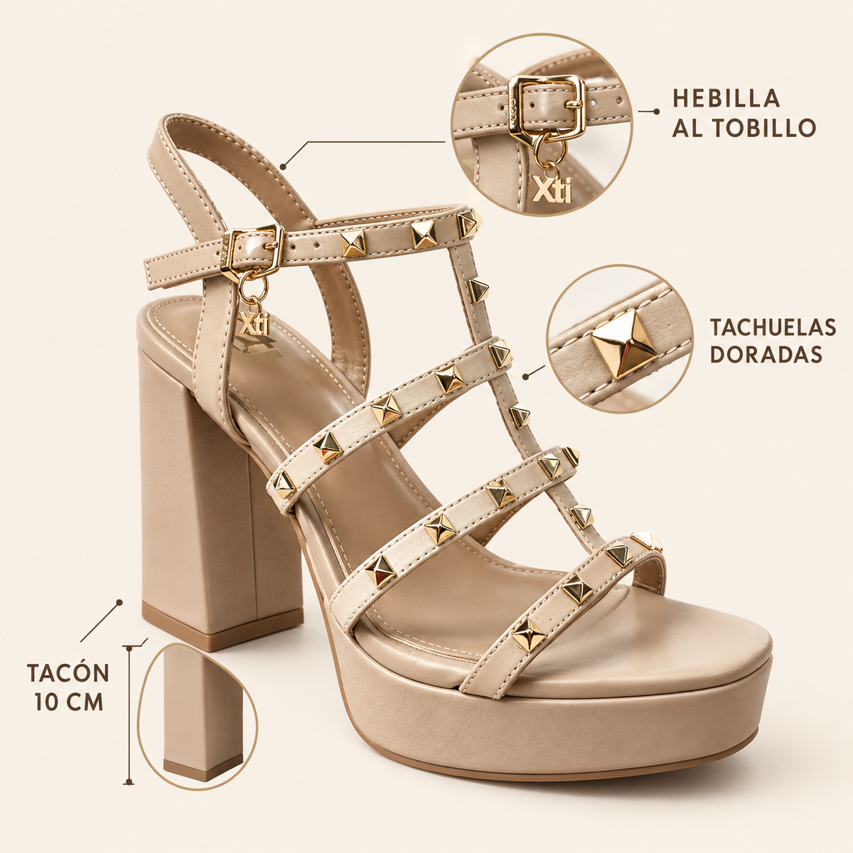 Características de las sandalias Xti 142354 taupe