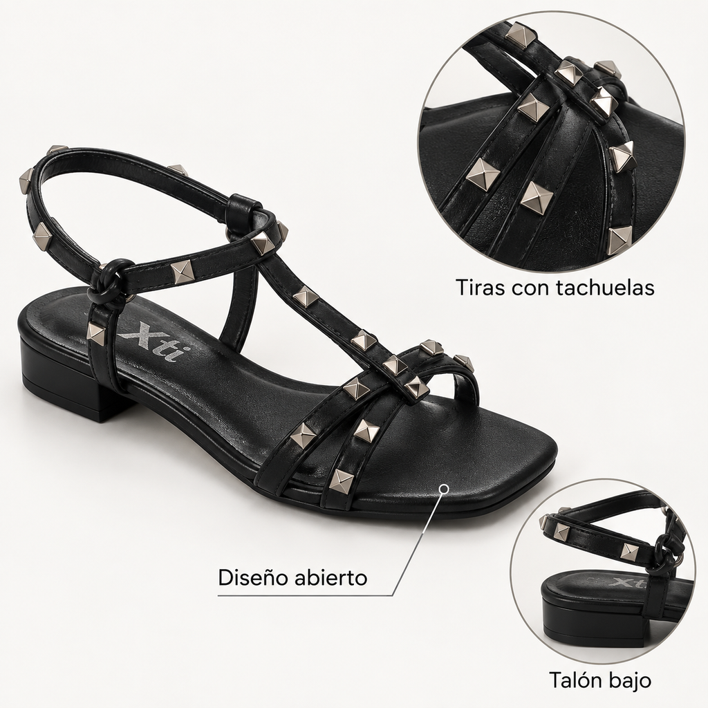 Características de las sandalias Xti 18166 negras