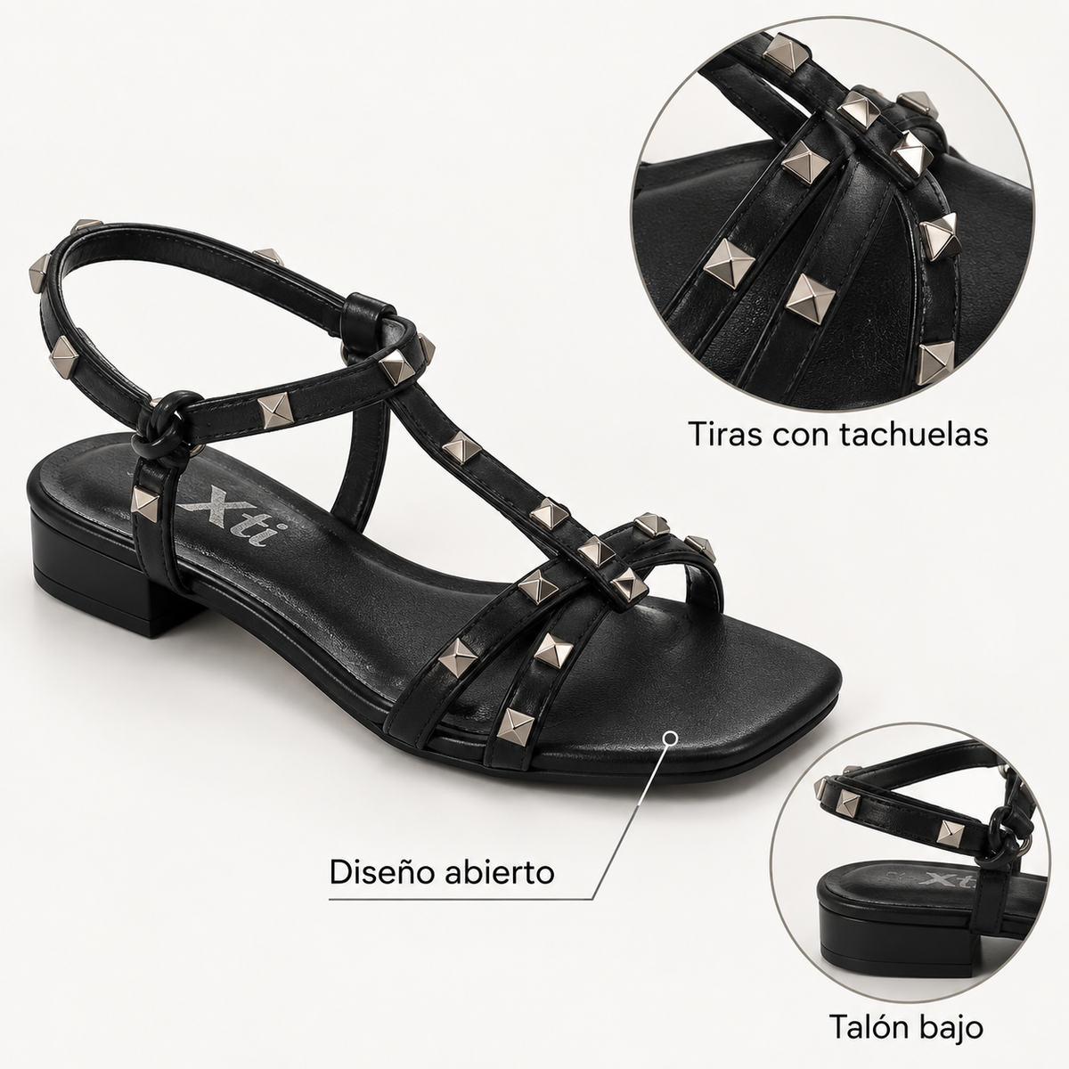 Características de las sandalias Xti 18166 negras